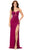 Ashley Lauren 11369 - Sleeveless Beaded Evening Gown Prom Dresses 0 / Raspberry
