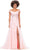 Ashley Lauren 11376 - Floral Appliqued Prom Dress Special Occasion Dress 0 / Pink