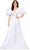 Ashley Lauren 11378 - Puffed Sleeves Prom Gown Special Occasion Dress 0 / White