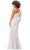 Ashley Lauren 1977 - Sequined Asymmetric Neck Evening Gown Evening Gown