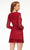 Ashley Lauren - 4438 Beaded Long Sleeve Fringe Sheath Dress Cocktail Dresses