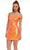 Ashley Lauren - 4445 Off Shoulder Sheath Cocktail Dress Cocktail Dresses 00 / Neon Orange