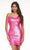 Ashley Lauren - 4446 Scoop Sheath Cocktail Dress Cocktail Dresses 00 / Neon Pink