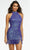 Ashley Lauren - 4483 Fringe Ornate Sheath Dress Cocktail Dresses 0 / Electric Purple