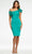Ashley Lauren - 4494 Asymmetric Ruched Sheath Dress Homecoming Dresses 0 / Jade