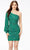 Ashley Lauren 4497 - One Shoulder Long Bishop Sleeve Cocktail Dress Special Occasion Dress 0 / Jade