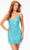 Ashley Lauren 4506 - Sleeveless V-Neck Cocktail Dress Special Occasion Dress 00 / Neon Blue