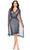Ashley Lauren 4510 - V-Neck Beaded Cocktail Dress Cocktail Dresses 0 / Charcoal