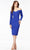Ashley Lauren 4514 - Off- Shoulder Long Sleeve Tea-Length Dress Special Occasion Dress 0 / Royal