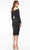Ashley Lauren 4514 - Off- Shoulder Long Sleeve Tea-Length Dress Special Occasion Dress