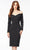 Ashley Lauren 4514 - Off- Shoulder Long Sleeve Tea-Length Dress Special Occasion Dress