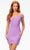 Ashley Lauren 4515 - Off Shoulder Criss Cross Back Cocktail Dress Special Occasion Dress 0 / Orchid
