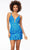 Ashley Lauren 4521 - Sleeveless V-Neck Sequin Cocktail Dress Special Occasion Dress 00 / Royal/Turquoise