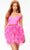 Ashley Lauren 4536 - Feathered Skirt Cocktail Dress Special Occasion Dress 0 / Hot Pink