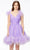 Ashley Lauren 4544 - V-Neck Feathered Cocktail Dress Special Occasion Dress 0 / Orchid