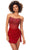 Ashley Lauren 4564 - Scoop Strapless Beaded Short Dress Special Occasion Dress 0 / Red