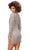 Ashley Lauren 4569 - Long Sleeve Embellished Fringe Dress Special Occasion Dress