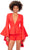 Ashley Lauren 4572 - Two-Piece Long Sleeved Romper Special Occasion Dress 0 / Neon Orange