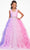 Ashley Lauren 8137 - Square Neck Ruffled Tricolored Dress Special Occasion Dress
