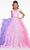 Ashley Lauren 8137 - Square Neck Ruffled Tricolored Dress Special Occasion Dress 4 / Pink Multi