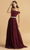 Aspeed Design - D302 Off-Shoulder Crystal Embellished A-Line Gown Prom Dresses XXS / Burgundy