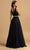 Aspeed Design - D320 V Neck Embellished Velvet A-Line Gown Prom Dresses