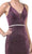 Aspeed Design - D419 Glittered V Neck Sheath Short Dress Homecoming Dresses