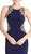 Aspeed Design Fitted Embellished Jewel Sheath Evening Gown L1806 CCSALE 2XL / Navy