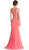 Aspeed Design - Halter Beaded Evening Dress L1779 - 1 pc Coral In Size M and 1 pc Teal in Size S Available CCSALE