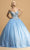 Aspeed Design - L2101 Beaded Cold Shoulder Ballgown Ball Gowns XXS / French Blue