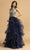 Aspeed Design - L2160 Lace Bodice Tiered Tulle Dress Prom Dresses XXS / Navy