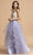Aspeed Design - L2162 Beaded V-Neck Tiered Tulle Dress Prom Dresses XXS / Pewter