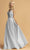 Aspeed Design - L2183 Beaded V-Neck Satin A-Line Dress Prom Dresses XXS / Silver