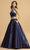 Aspeed Design - L2198 Straight A-Line Evening Dress Evening Dressses XXS / Navy