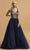 Aspeed Design - L2210 Beaded Plunging V-Neck Evening Dress Prom Dresses XXS / Navy