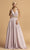 Aspeed Design - L2213 Faux Two-Piece Glitter A-Line Dress Prom Dresses XXS / Blush
