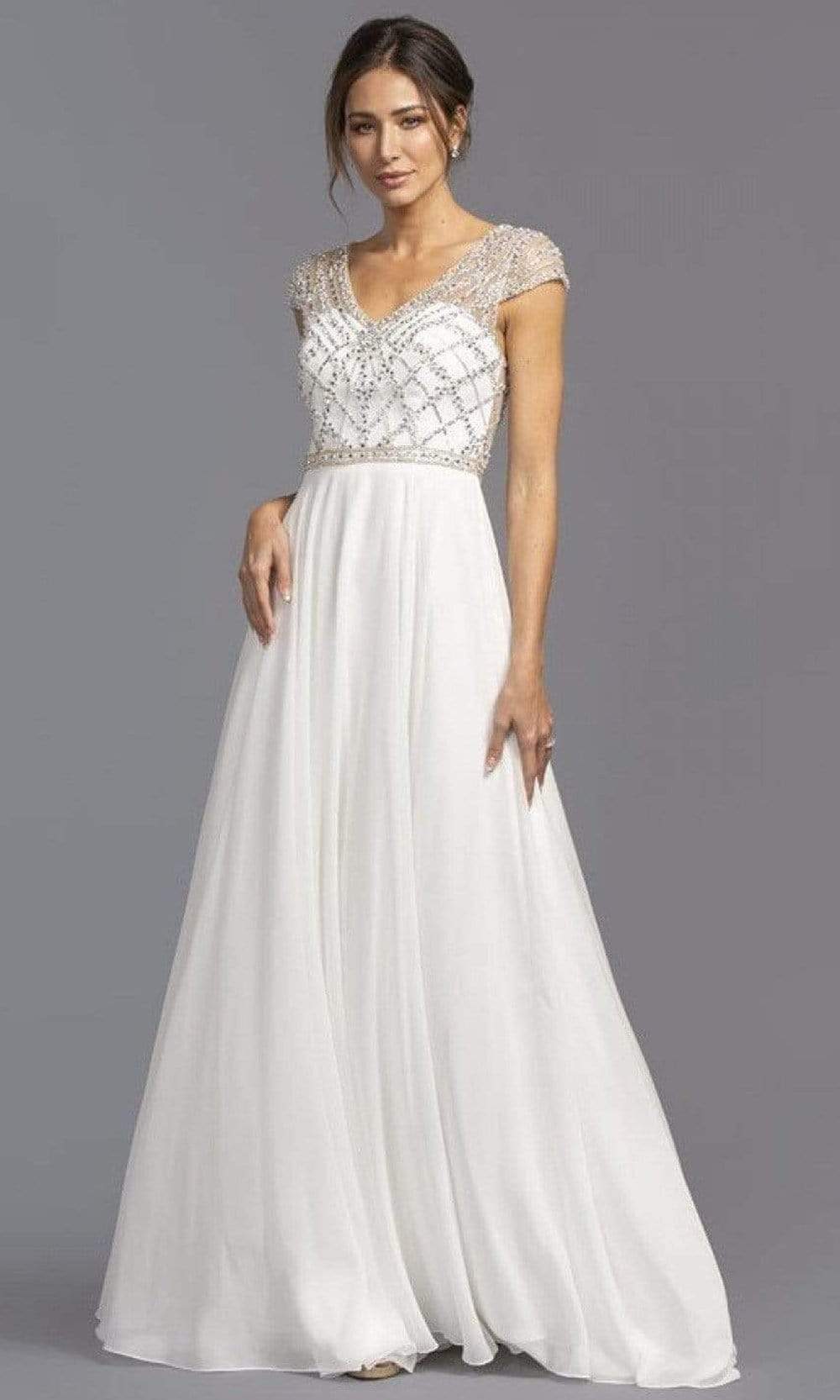 Aspeed Design - L2236 V-Neck A-Line Evening Dress – Couture Candy