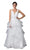 Aspeed Design - L2296 Deep V-Neck Tiered A-Line Dress Prom Dresses XXS / Off White