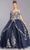 Aspeed Design - L2348 Cold Shoulders Basque Ball Gown Quinceanera Dresses XXS / Navy