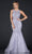 Aspeed Design - L2368 Illusion Jewel Trumpet Dress Evening Dresses XXS / Pewter