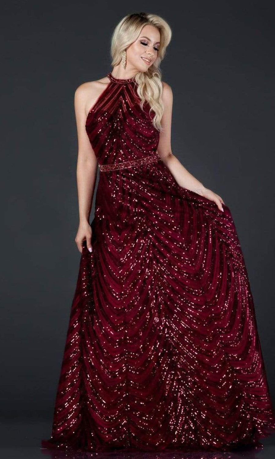 burgundy color prom dresses ZAPAKASA Women Sparkly Long Dress Sequins A-Line Ruffle DR6 Off White Beige Size:2XLRG loose sleeve