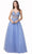 Aspeed Design - L2378 V-Neck Beaded Evening Dress Evening Dresses XXS / Perry Blue
