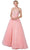 Aspeed Design - L2379 Beaded Full Length A-Line Dress Prom Dresses XXS / Pink