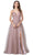 Aspeed Design - L2381 Plunging V-Neck Slit Evening Dress Evening Dresses XXS / Mauve
