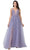 Aspeed Design - L2390 Illusion V-Neck A-Line Evening Dress Evening Dresses XXS / Misty Violet