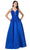 Aspeed Design - L2401 Embroidered Satin A-Line Dress Prom Dresses XXS / Royal