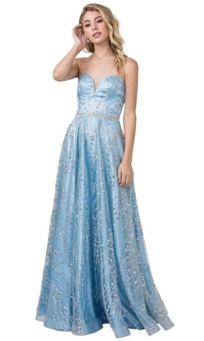 Aspeed Design - L2432 Sweetheart Beaded Evening Dress Prom Dresses XXS / Ice Blue