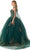 Aspeed Design L2726 - Strapless Ballgown with Sheer Cape Ball Gowns