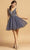 Aspeed Design - S2114 Crystal Beaded Short Tulle Dress Homecoming Dresses XXS / Slate Gray