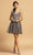 Aspeed Design - S2120 Embellished V Neck Short Dress Homecoming Dresses XXS / Charcoal